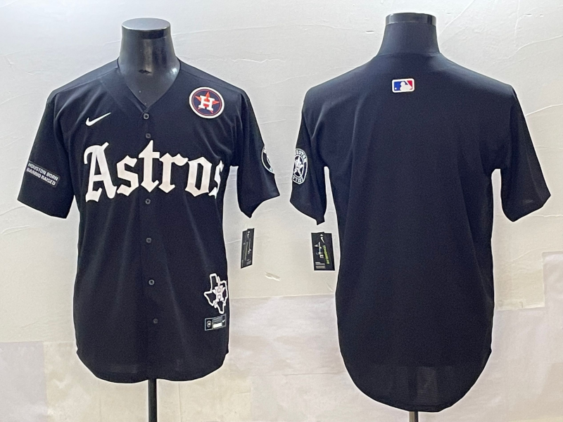 Men Houston Astros blank black MLB Nike 2025 jersey style  16